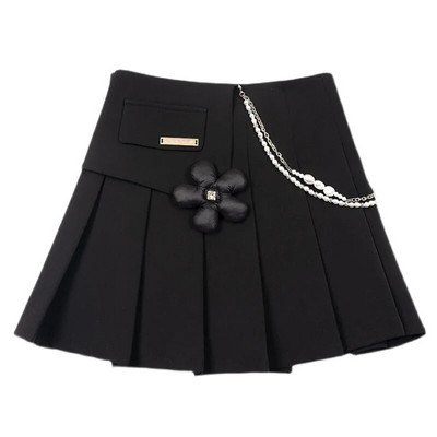 Mergaičių sijonai Vintažiniai vaikams Saldūs klostuoti sijonai Grandinė Pearl aukšto juosmens sijonai Mokykliniai paaugliai Mergaičių drabužiai 3 4 6 8 10 12 14 m.