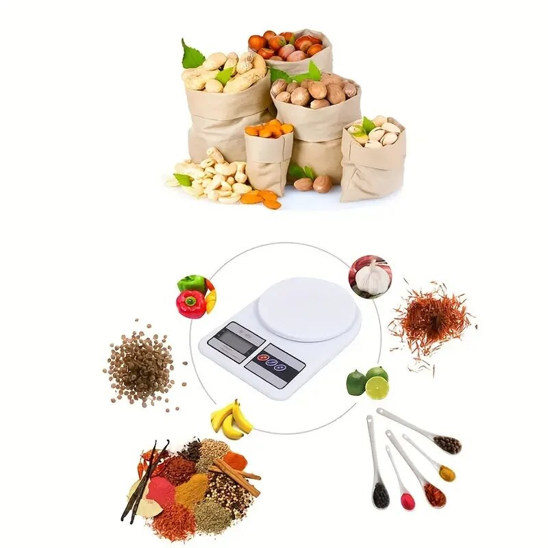 1 kom. Vaga za hranu Kuhinjska vaga Digitalna vaga za težinu u gramima i kuhinjska elektronska vaga Kuhinjski pribor Alati za pečenje