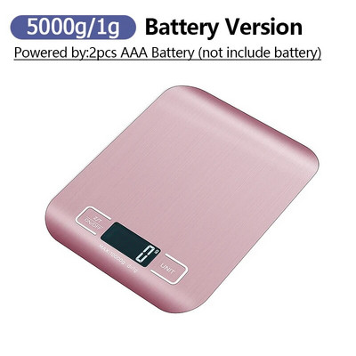 5kg/10kg įkraunamos virtuvės svarstyklės LCD ekranas nerūdijančio plieno elektroninės svarstyklės Namų papuošalai Maistas Užkandžiai Svėrimas Kepimo įrankiai