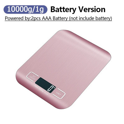 5kg/10kg įkraunamos virtuvės svarstyklės LCD ekranas nerūdijančio plieno elektroninės svarstyklės Namų papuošalai Maistas Užkandžiai Svėrimas Kepimo įrankiai