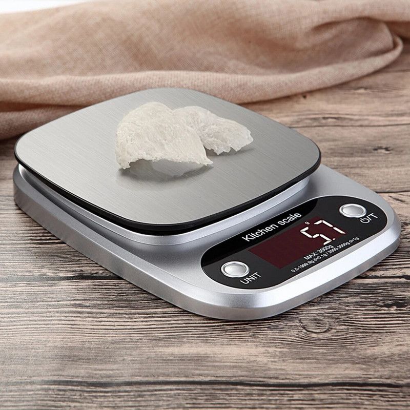 Rozsdamentes acél precíziós elektronikus konyhai mérleg mérleg konyhai ételmérleg 0,1/1 grammos háztartási konyhai eszköz mérő mérleg