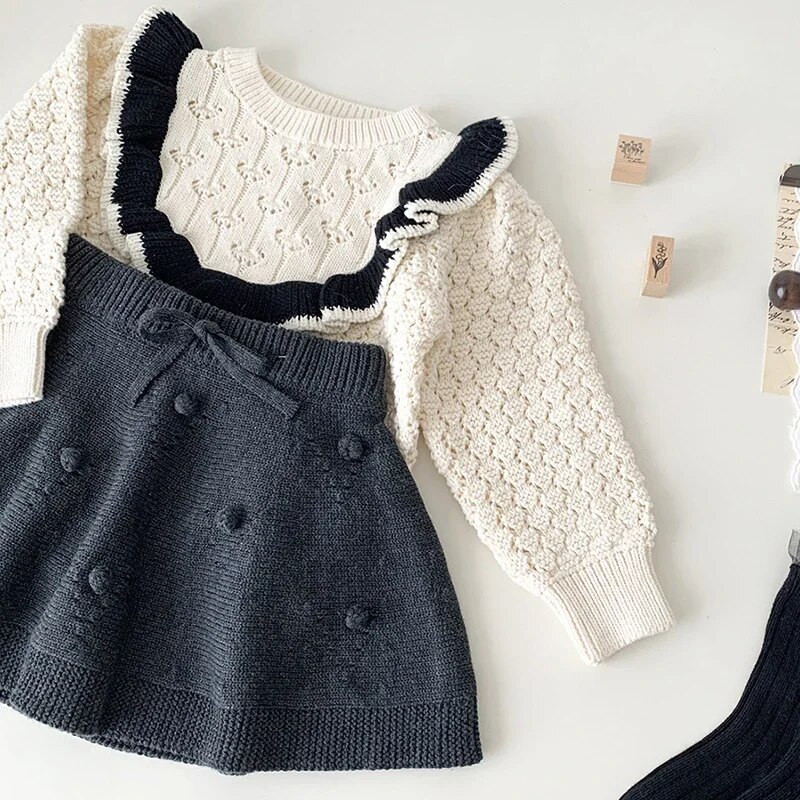 Slatka dječja pamučna suknja za djevojčice Jesen Zima Dječja dječja djevojčica Naramenice Jednobojna suknja Dječja odjeća Haljina