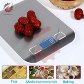 5/10 KG Mini cântar de bucătărie, portabil, din oțel inoxidabil, cântar electronic digital, cu LED, cântar reîncărcabil pentru copt.