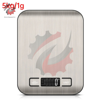 5/10 KG Mini cântar de bucătărie, portabil, din oțel inoxidabil, cântar electronic digital, cu LED, cântar reîncărcabil pentru copt.