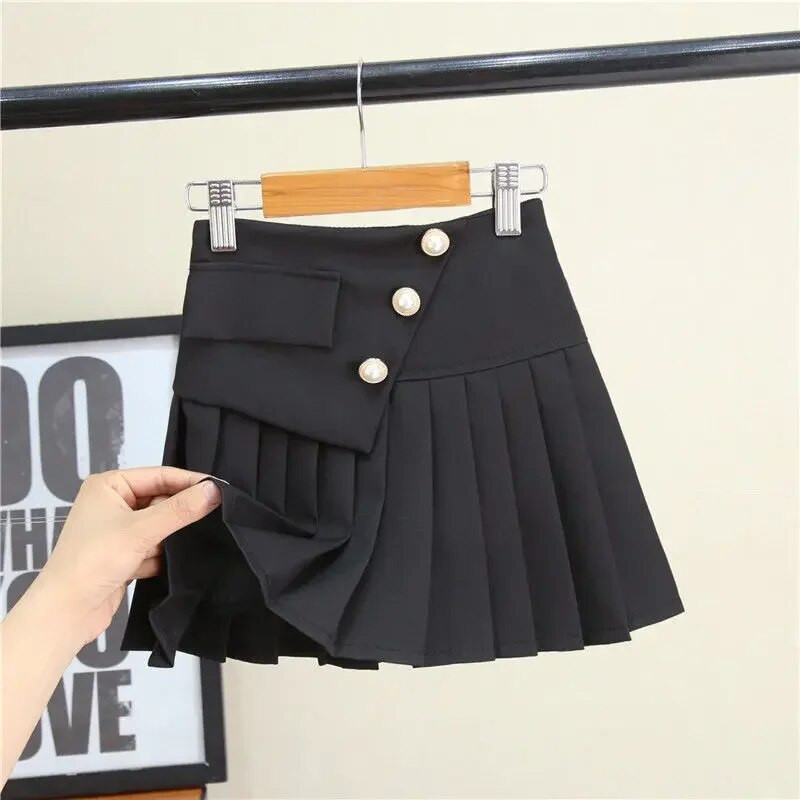 Vaikiški klostuoti sijonai mergaitėms Vasaros pavasario sijonai su aukštu juosmeniu šokių sijonai Japoniška mokyklinė uniforma Mini sijonai mergaitėms 4-14 m.