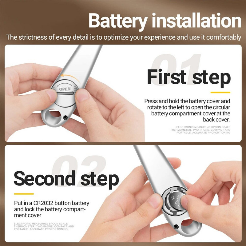 2 viename elektroninės virtuvės svarstyklės LCD skaitmeninės maisto miltų matavimo skaitmeninės šaukšto svarstyklės Mini virtuvės įrankis maistui termometro svarstyklės