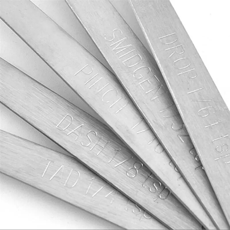 5 vnt./rinkinys Nerūdijančio plieno kavos matavimo šaukštai Mažas matavimo šaukštelis Kelių dydžių arbatos prieskonių matavimo šaukštas Virtuvės įrankiai