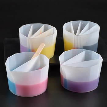 2/3/4/5 Grids Silicone Distributing Cup Liquid Pigment Color Mixing Cup Resin Cup for DIY Epoxy Resin Crafts Tools Making
