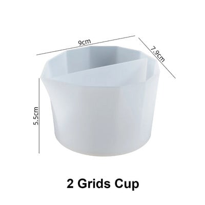 Cupă de distribuție din silicon cu 2/3/4/5 grile, ceașcă de amestecare a culorilor din rășină cu pigment lichid, ceașcă din rășină pentru artizanat cu rășină epoxidica, instrumente de fabricare