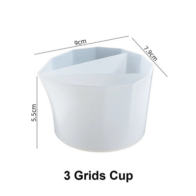 Cupă de distribuție din silicon cu 2/3/4/5 grile, ceașcă de amestecare a culorilor din rășină cu pigment lichid, ceașcă din rășină pentru artizanat cu rășină epoxidica, instrumente de fabricare
