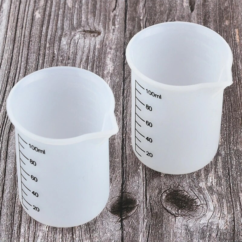 10/100/250/500 ml matavimo puodelis Maisto kokybės silikoninis matavimo ąsotis Matavimo įrankiai Svarstyklės Maišymo puodelis Virtuvės pyragų kepimo įrankis