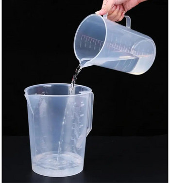 2τμχ 20-1000ml Μεζούρες για εργαστηριακά προμήθειες Υγρό βαθμολογημένο δοχείο Ποτήρι οικιακής κουζίνας Πλαστικό εργαλείο μαγειρέματος