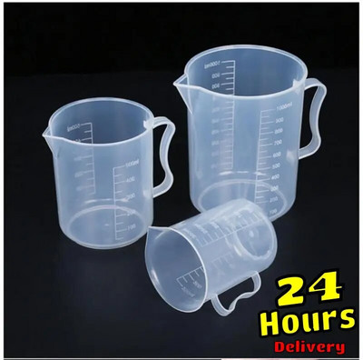 2 bucăți 20-1000 ml cești de măsurare pentru consumabile de laborator recipient lichid gradat pahar de uz casnic bucătărie plastic instrument de gătit