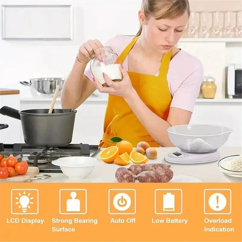 5kg/1g nešiojamos skaitmeninės svarstyklės LED elektroninės svarstyklės Pašto maisto balanso matavimo svoris LED elektroninės svarstyklės virtuvės prietaisai
