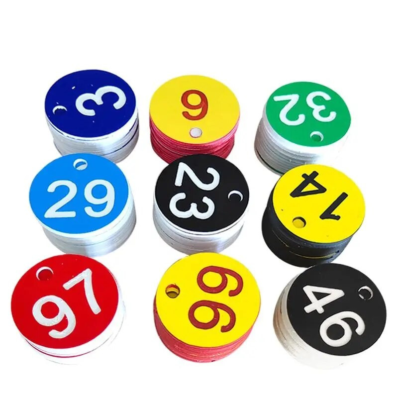 Apvali numeruota etiketė Auginimo ūkio avilys Bitininkystės dėžutės eilės numeriai Gyvūnų galvijų žymeklis Daugiafunkcis