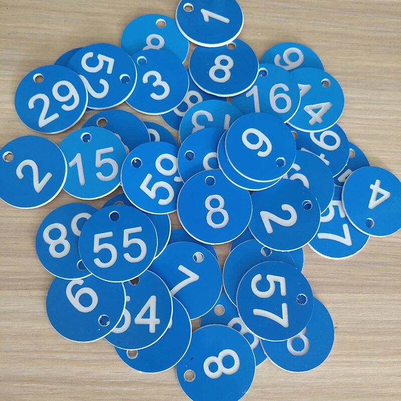 Apvali numeruota etiketė Auginimo ūkio avilys Bitininkystės dėžutės eilės numeriai Gyvūnų galvijų žymeklis Daugiafunkcis