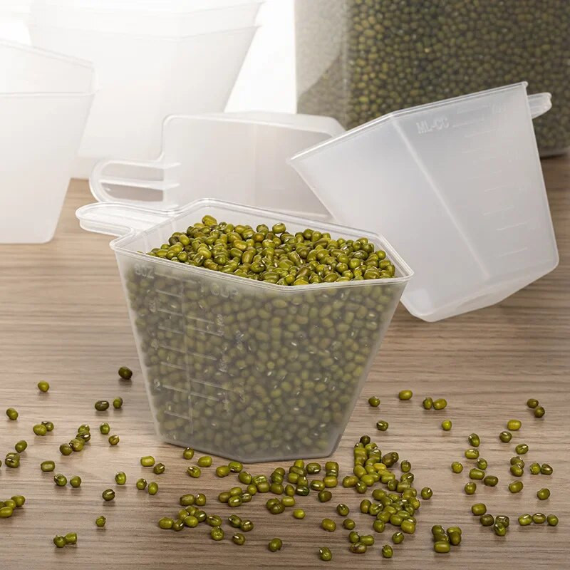 1vnt 250ml plastikinis matavimo kepimo stiklinė Kavos ąsočio puodelis indelis virtuvės įrankiai Įrankiai skalbimo milteliai ryžių dubuo