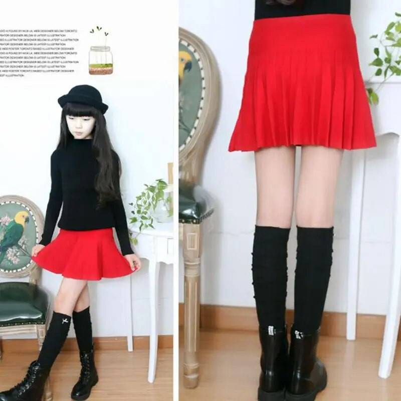 2018 m. 3-14 m. Paauglių pavasaris ruduo Žiema Tutus Vaiko Drabužiai Kūdikių Sijonai Mokykliniai Sijonai Mergaitėms Mini Plisuotas sijonas JW2987