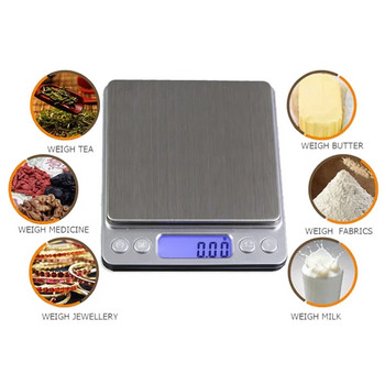 Ψηφιακή ζυγαριά κουζίνας Μικρή ζυγαριά κοσμήματος Ψηφιακή ζυγαριά ζύγισης τροφίμων ζυγαριά ακριβείας LCD Ηλεκτρονική ζυγαριά 500g-2kg