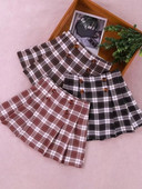 Vaikiški drabužiai Vaikai Pavasaris Vasara F mados languotas sijonas Paauglių mergaičių klostuotas sijonas 2023 Kostiumas 4 5 6 7 8 9 10 11 12 13 14 m.