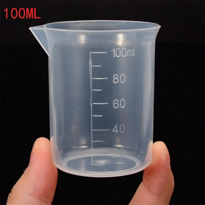 100 ML plastic gradat pahar de măsurare recipient lichid rășină epoxidica silicon instrument de fabricare transparent amestecare pahar instrumente