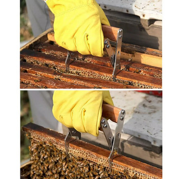 Στήριγμα πλαισίου κυψέλης από ανοξείδωτο χάλυβα λαβή πλαισίου λαβή κυψέλης σφιγκτήρας κυψέλης μελισσοκομίας αξεσουάρ Αύξηση εργαλείο μέλισσας