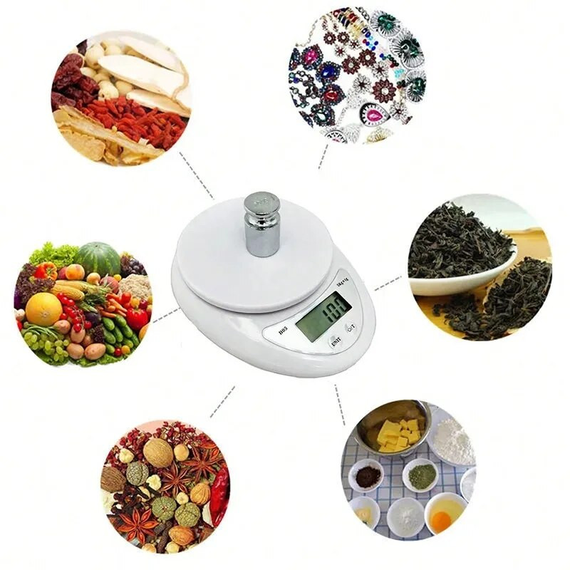 Prijenosna digitalna vaga LED elektroničke vage Poštanska vaga hrane Mjerenje težine Kuhinjske LED elektroničke vage