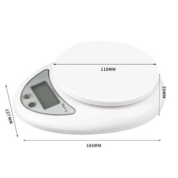 Цифрова 5kg/1g преносима везна LED електронни везни Пощенски хранителни баланси Измерване на тегло Кухненски LED електронни везни