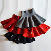 Mokyklinis mezginys klostuotas mergaičių sijonas rudens žiemos perlas Vaikiški drabužiai mergaičių sijonai raudoni aukštu juosmeniu vaikams paauglių mergaičių raukiniai sijonai