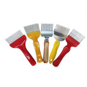 Furcă de decapat cu 5 tipuri, din oțel inoxidabil, pieptene, mâner din plastic, furculiță de decapat, tăiat miere de albine, unelte pentru apicultura