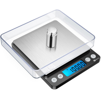ORIA Digitalna kuhinjska vaga 500g/ 0,01g Mini džepna vaga za nakit Prijenosni LCD zaslon Vaga za kuhanje hrane