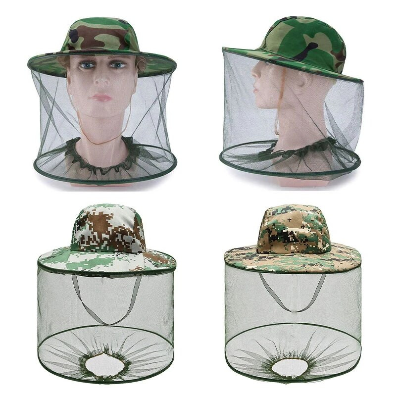 Pčelarska kapa s mrežastim velom Zaštitna pčelinja kapa protiv komaraca, maska protiv insekata i muha Alat za zaštitu lica Kamuflažni veo
