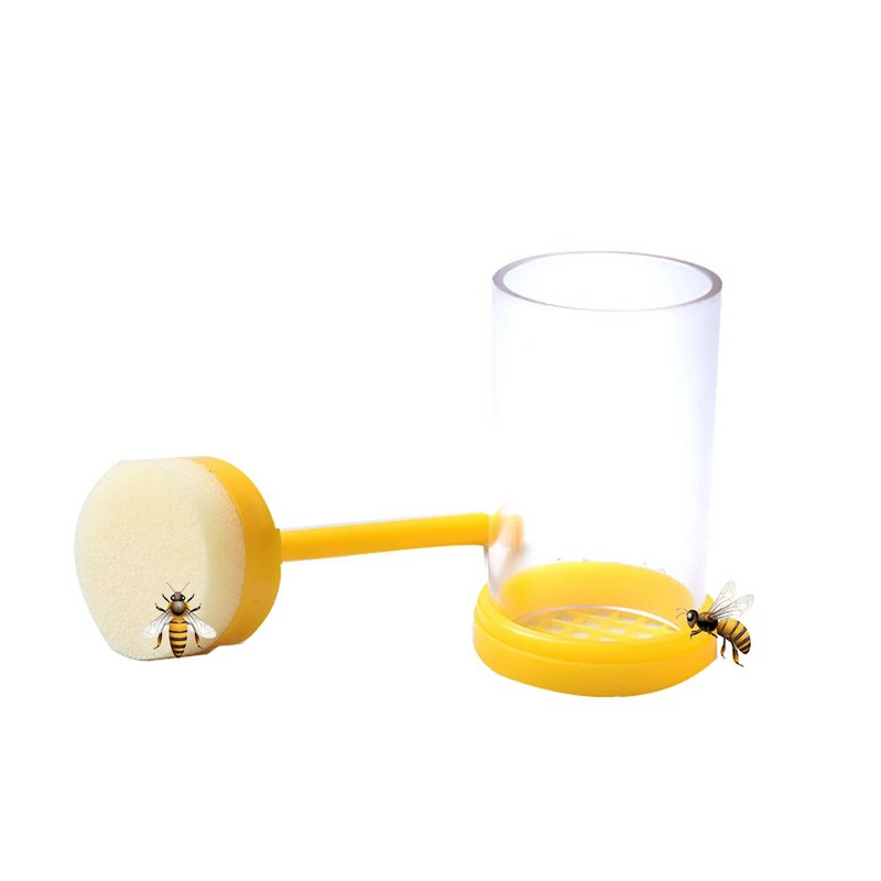 1 vnt. Bičių karalienės karalienės bičių ženklinimas auginimo žymeklis Etiketės žymeklis Geltonas plastikinis butelis Vabzdžių bičių ūkio identifikavimo įrankiai