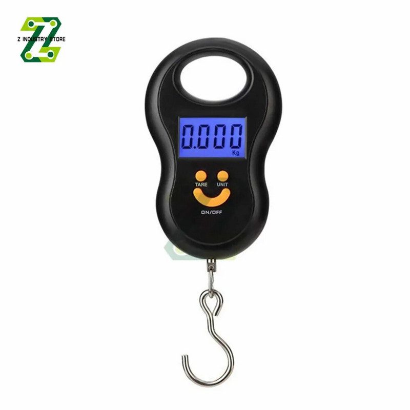 50 kg 10 g elektroninės pakabinamos svarstyklės LCD skaitmeninės svarstyklės, lengvos, kišeninės, bagažo svarstyklės