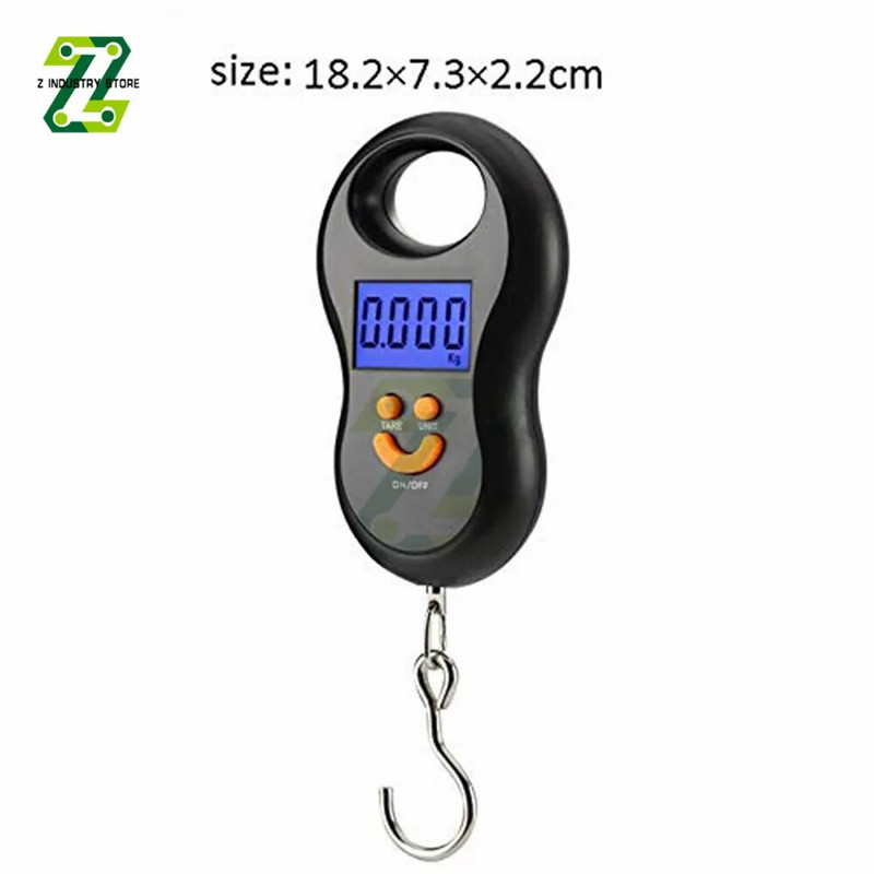 50 kg 10 g elektroninės pakabinamos svarstyklės LCD skaitmeninės svarstyklės, lengvos, kišeninės, bagažo svarstyklės