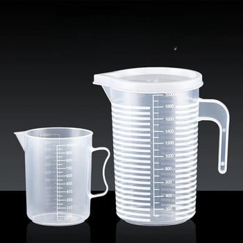Premium Clear Plastic Gradued Measuring Cup, Pour Spout Kitchen Tool, Liquid Measuring Cup, DIY Mixing Cup