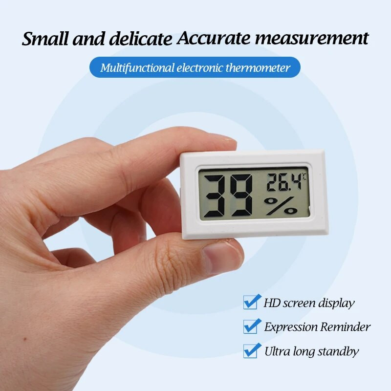 Mini praktičan digitalni LCD higrometar za pčelarsku košnicu, termometar sa senzorom za praćenje, zaslon, detektor vlažnosti