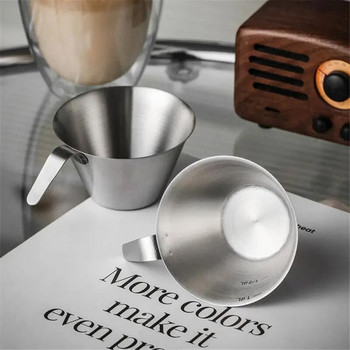 Φλιτζάνι εκχύλισης Μηχανή Espresso από ανοξείδωτο ατσάλι με ζυγαριά 90ml Μικρό σετ εργαλείων χονδρικής καφέ Φλιτζάνι μέτρησης Creative Ounce Cup