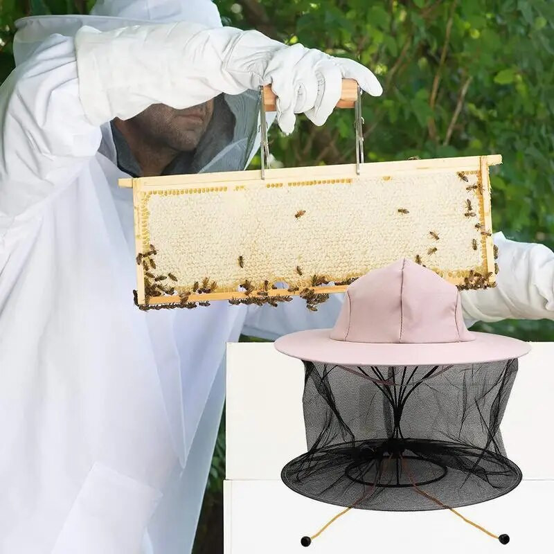 Bee Keeping Profesionalni pčelarski šešir sa širokim obodom, zadebljanje lica, krema za sunčanje, do pola dužine, posebna zaštita, pčelar