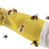 1 par Beekeeper Prevent Gloves Protective Sleeves Ventilated Professional Anti Bee For Apiculture Beekeeper Beehive Yellow