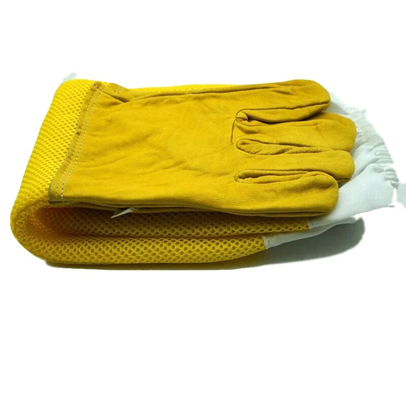 1 par Beekeeper Prevent Gloves Protective Sleeves Ventilated Professional Anti Bee For Apiculture Beekeeper Beehive Yellow