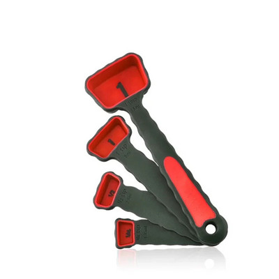 Šarena sklopiva silikonska mjerna žlica set mjernih posuda set za pečenje od četiri silikonske mjerne žličice kuhinja 4PC