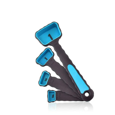 Šarena sklopiva silikonska mjerna žlica set mjernih posuda set za pečenje od četiri silikonske mjerne žličice kuhinja 4PC