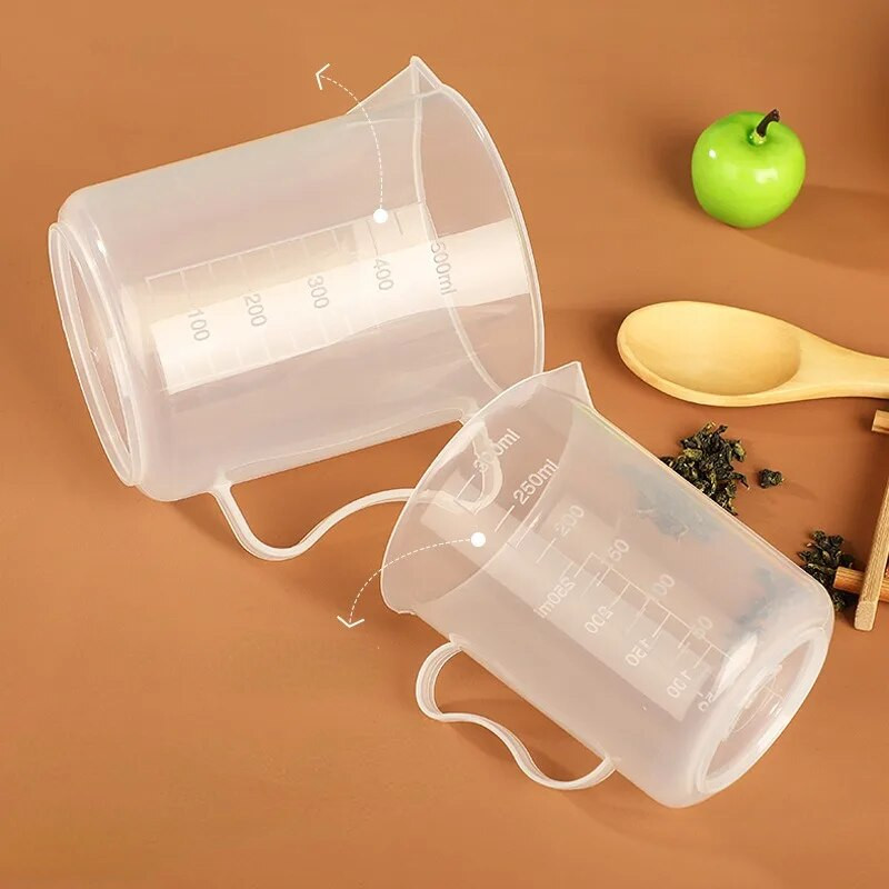 Laboratorinis plastikinis matavimo puodelis, 1000 ml puodelio puodelis, graduota bandymo stiklinė, tūrio matavimo puodeliai, virtuvės laboratorija