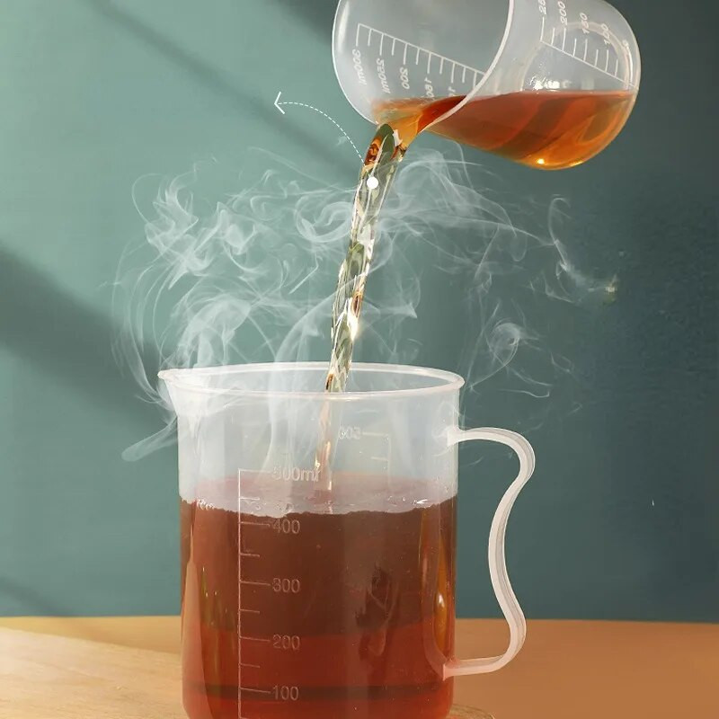 Laboratorinis plastikinis matavimo puodelis, 1000 ml puodelio puodelis, graduota bandymo stiklinė, tūrio matavimo puodeliai, virtuvės laboratorija