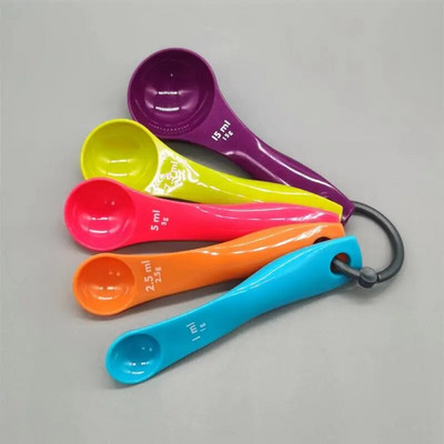 Sare Ulei Lingura Lovely Kitchen Colourworks Linguri de masurat Lingura Cupa Set de ustensile de copt 1ml 2.5ml 5ml 7.5ml 15ml