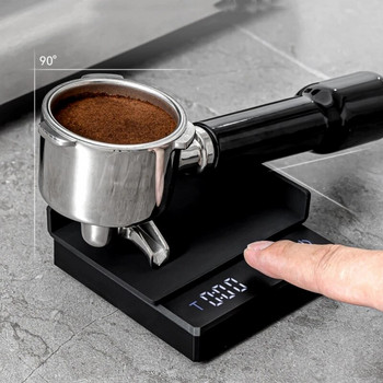 Малка еспресо кафе Кухненска везна Мини интелигентен таймер USB 2 кг/0,1 г/унция/мл Подложка Мъж Жена Подарък цифрова везна