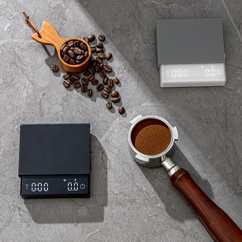 Μικροσκοπική ζυγαριά καφέ Espresso Κουζίνας Mini Smart Timer USB 2kg/0,1gg/oz/ml Pad Man Woman Δώρο ψηφιακή ζυγαριά βάρους