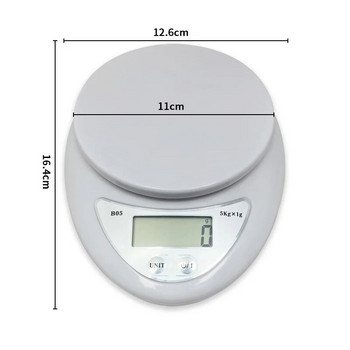 5kg/1g Преносима цифрова везна LED Електронни везни Пощенски хранителен баланс Измерване на тегло Кухненски LED Електронни везни