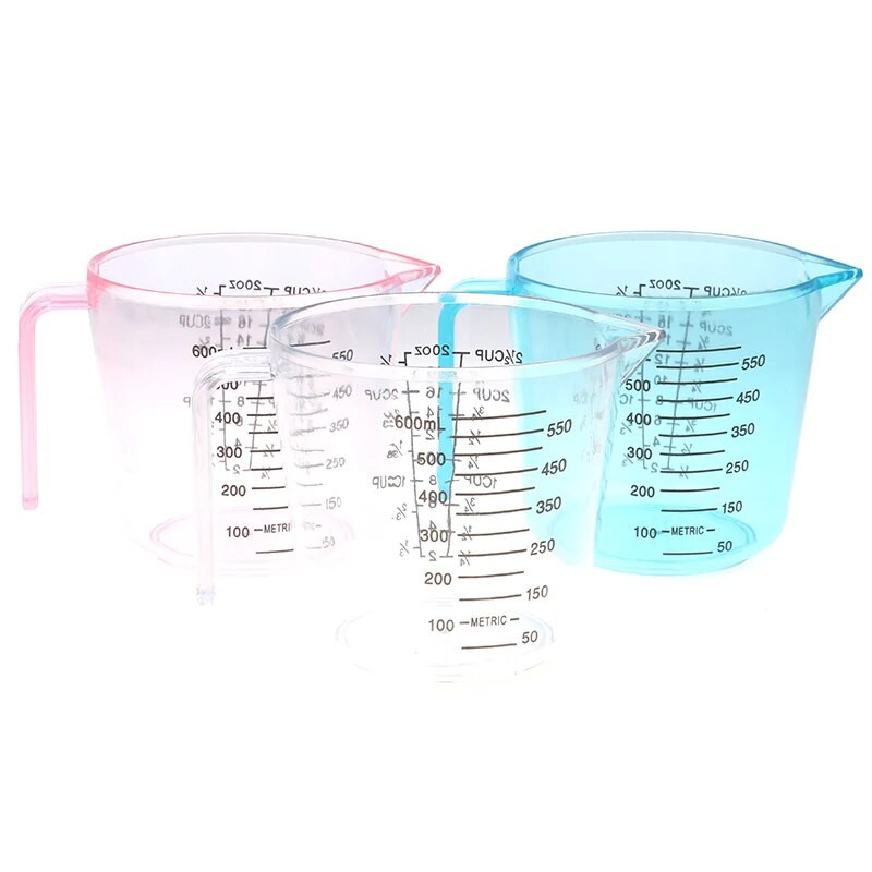 Plastična mjerna posuda Prozirna ljestvica Show Prozirna šalica Izljev za izlijevanje Uređaj za mjerenje Graduirana mjerna posuda Kuhinjski alat Vrčevi